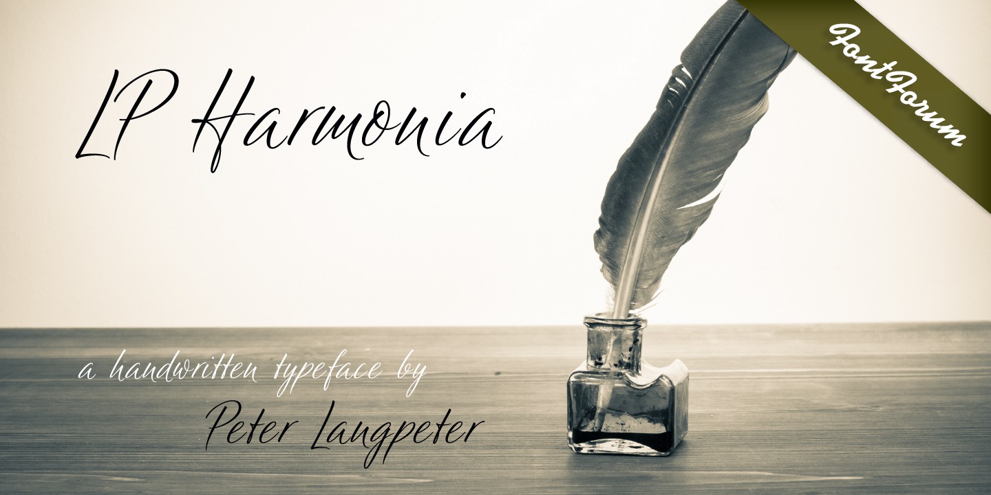 Beispiel einer LP Harmonia Regular-Schriftart